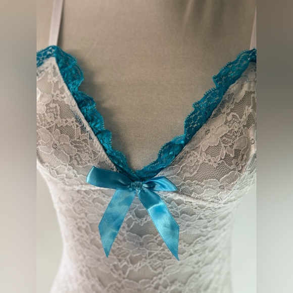 White Lace Lingerie Top - Picture 2 of 14